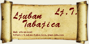 Ljuban Tabajica vizit kartica
